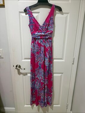 Lilly Pulitzer Pink Floral Maxi Dress
